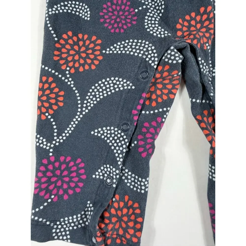 Tea Collection Floral Wrap Romper Navy Blue Size 6–12 Months